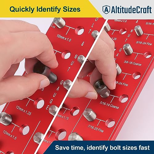 Altitudecraft AC072 Thread Checker, Nut And Bolt Thread Checker, Bolt Size And Thread Gauge thumb #3