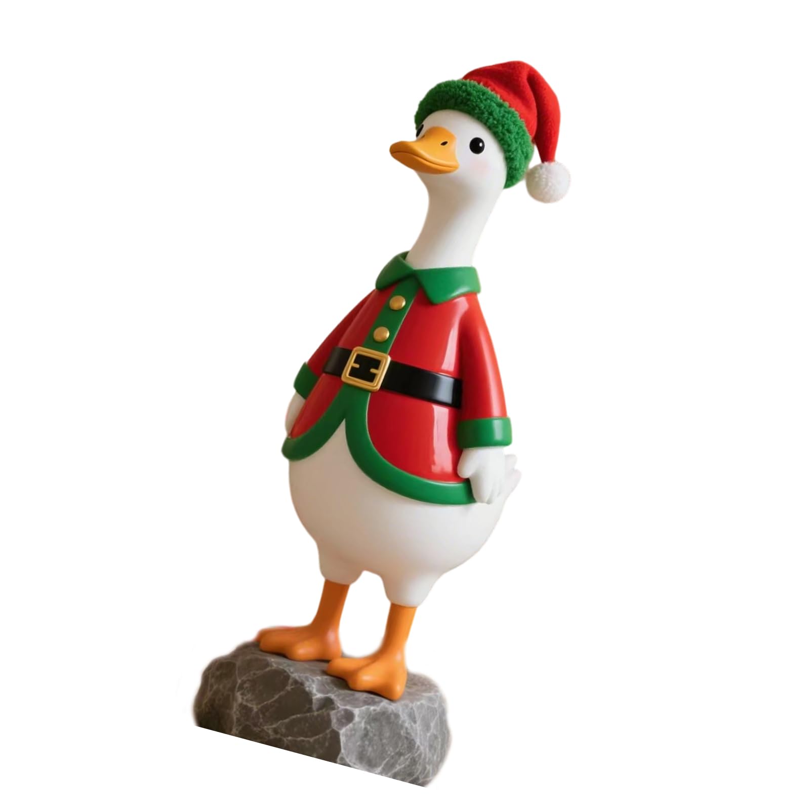 Nucelit Christmas Oriented Waterfowl Attire for 23In Yard Garnishes Celebratory Outdoor Display Santa Costume Outdoor Waterfowl Santa Suit Weather Resistant Polyester