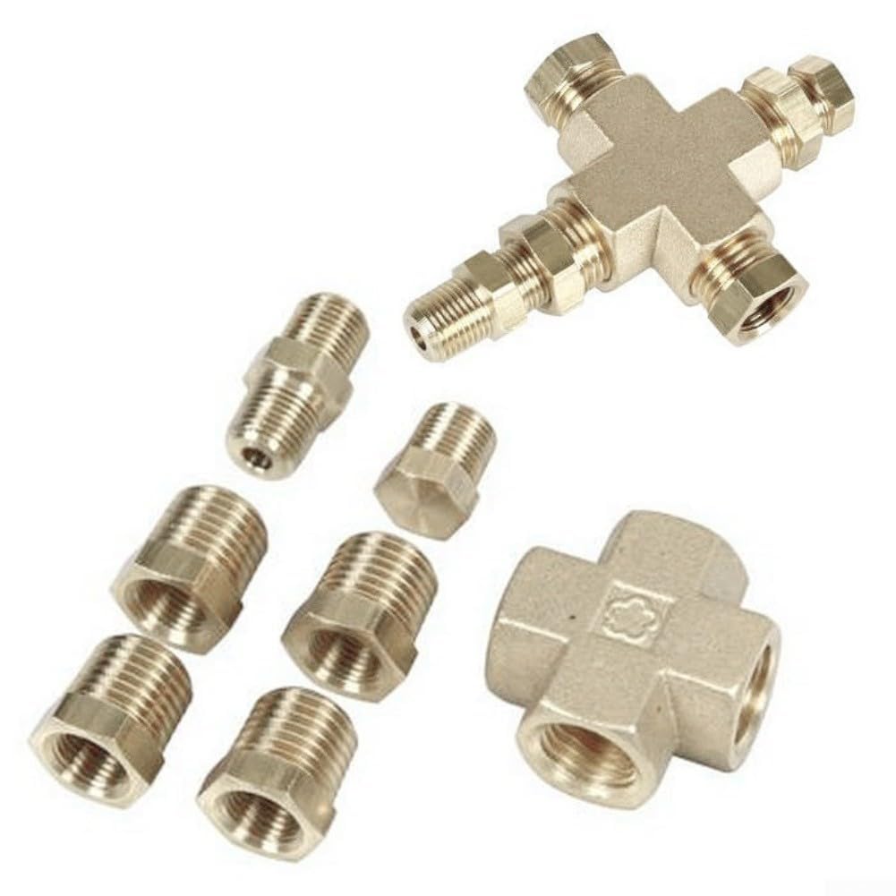 Ölsensor-Adapter-Verteiler mit 1/8 27 NPT und 1/4 18 NPT-Gewindeanschlüssen, bietet sichere Montage für Druck- und Temperatursensoren im Automobilbereich