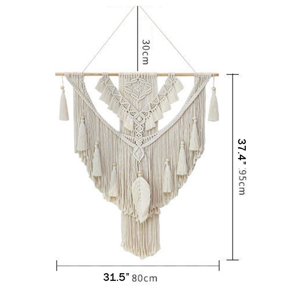 Tapices Macramé Tapicería de algodón de Pared Tejida a Mano, decoración del hogar/Tapiz de Pared/Fondo de Boda/Sala de Estar/habitación