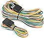 Nilight - 10039W 4 Pin Flat Trailer Wiring Harness Kit 18AWG 25Feet Male 4Feet Female Wishbone-Style Wiring Harness Extension kit for Utility Boat Trailer Lights