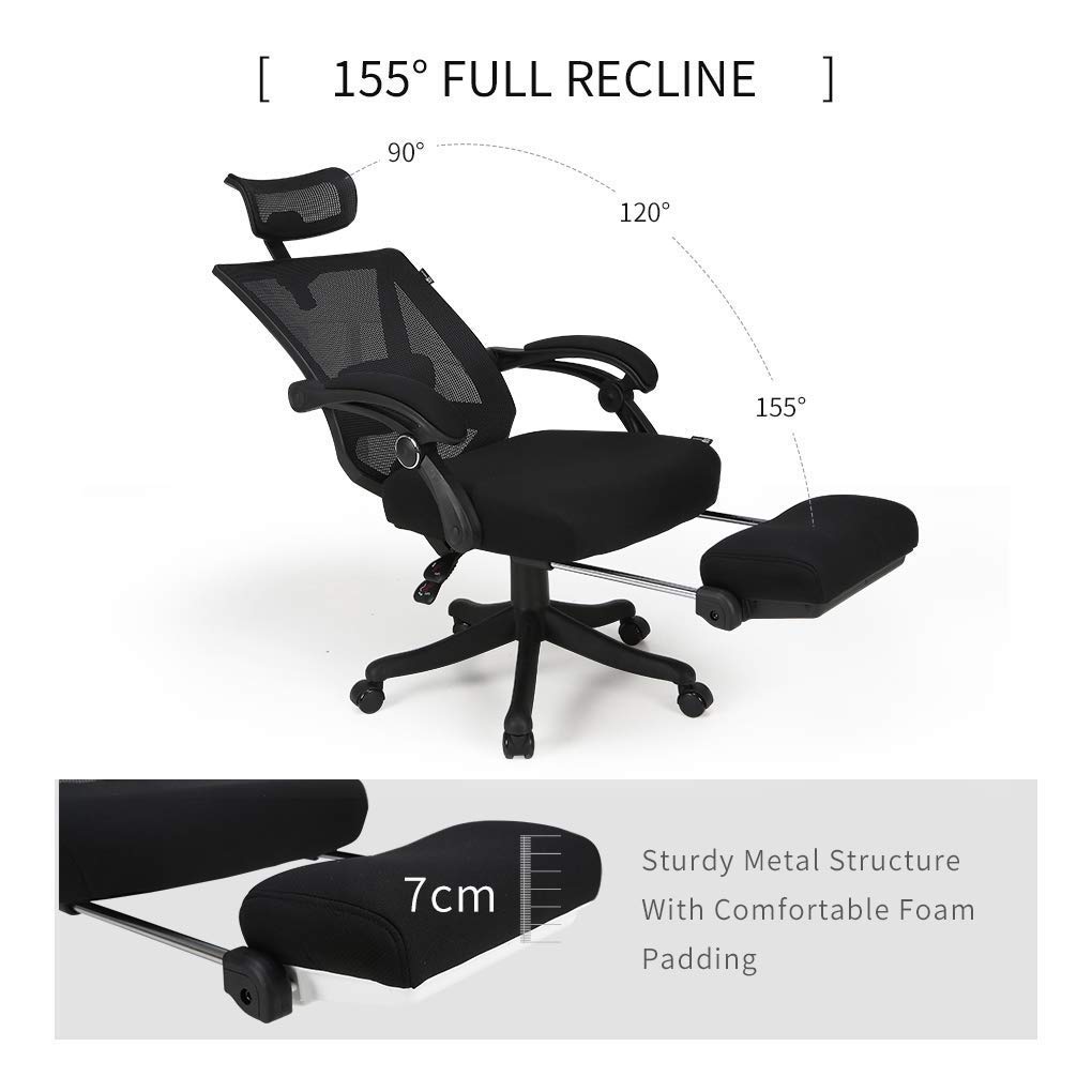 Buy Hbada Office Desk Reclining Chair Adjustable High Back Ergonomic