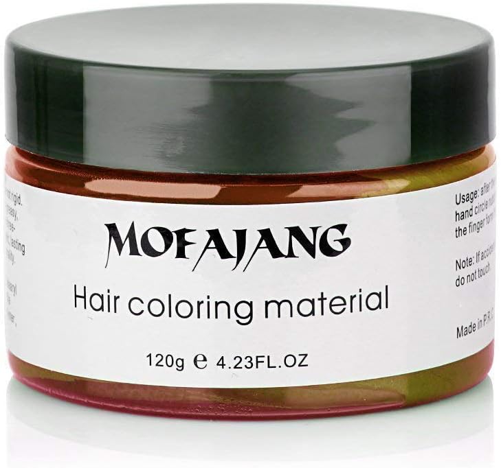 NYKKOLA Unisex Hair Wax Color Dye Styling Cream Mud, Natural Hairstyle Pomade, Washable Temporary,Party Cosplay (Orange)