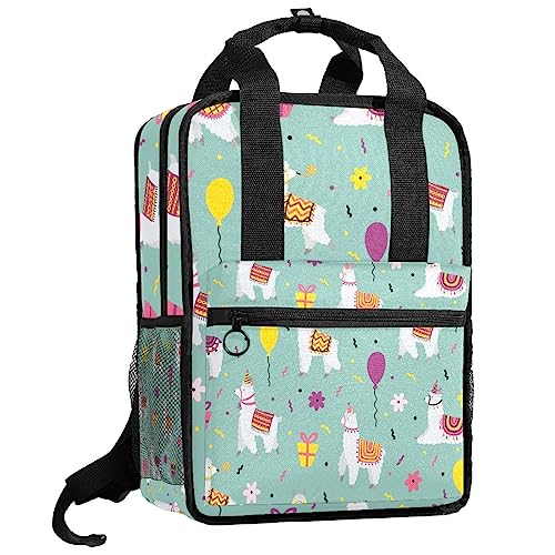 Cartable sac à dos pour garçon vert alpaga 35cm avec bretelles réglables