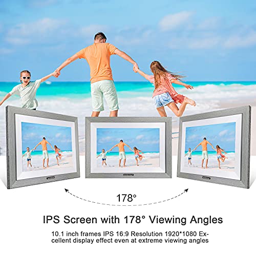 Digitale wifi-fotolijst, 25,4 cm (10 inch) met IPS-display, touchscreen, digitale fotolijst, deel foto's en video's… - Image 5
