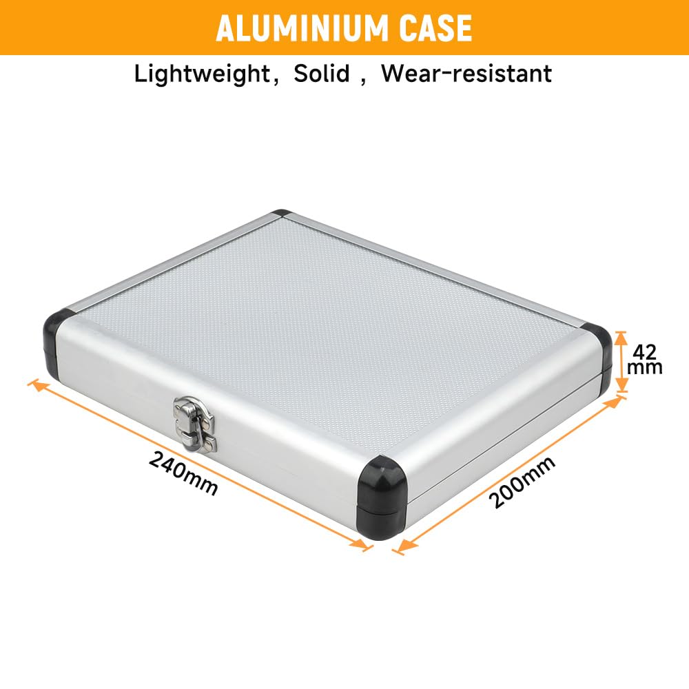 Hoteche Set di punte per trapano HSS da 1/2" – Set di punte in metallo di alta qualità con diametro di 14 – 25,5 mm – Ideale per acciaio inossidabile, acciaio cromato e tubi quadrati, confezione in