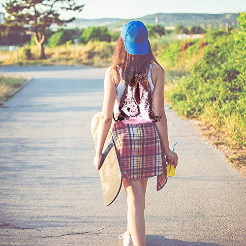 Wodasi Meisjesset met zeemeerminnentas, rugzak, pailletten, omkeerbaar, glitter, met hoofdband - Image 7