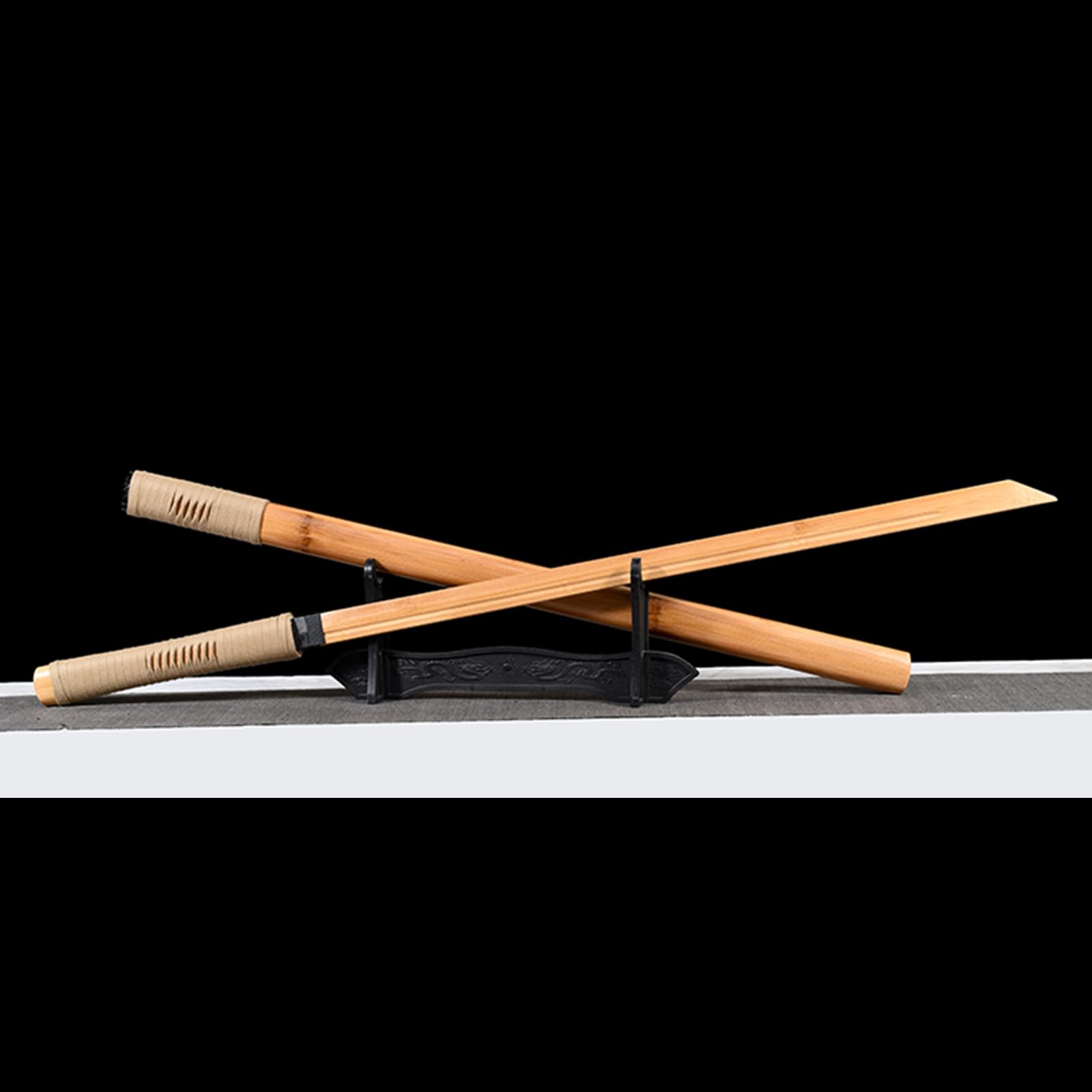 Sabre de samouraï en bambou naturel de 100,5 cm,Bokken fait main,sabre droit de samouraï en bois,katana en bois pour l'entraînement au kendo,le cosplay,les accessoires,les cadeaux et la décoration.