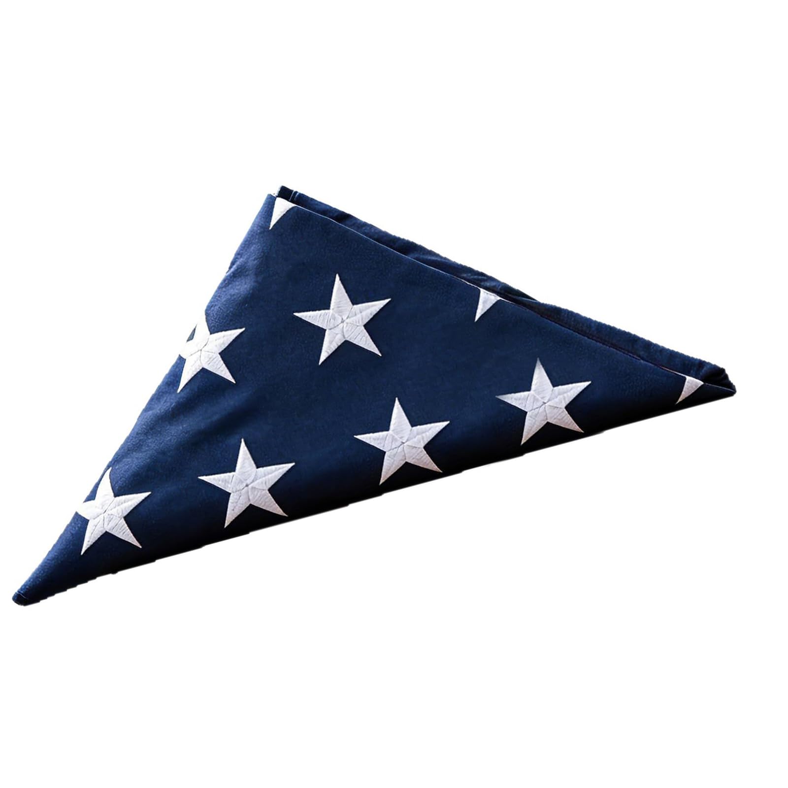 Tsophreniq Folded Triangle Memorial Flag 91x152 Cm Thick Cotton Fabric for Ceremonies and Tributes Patriotic Memorial Display Flag