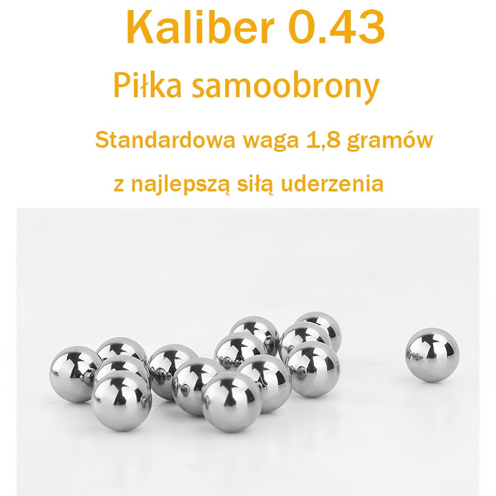 50 szt. Kulek do paintballa kal. 43, kulek do paintballa z litego aluminium kalibru 0,43, 1,8 grama, piłek do samoobrony do PPQ, TPM1, TPM2, T4E, HK 416D, Gen5, RAM