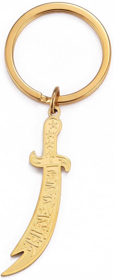 Sword Necklace for Men Women Zulfiqar Sword Necklace Imam Ali Zulfiqar Pendant Arabic Rune Islamic Muslim Jewelry Talisman Amulet Religious Gift