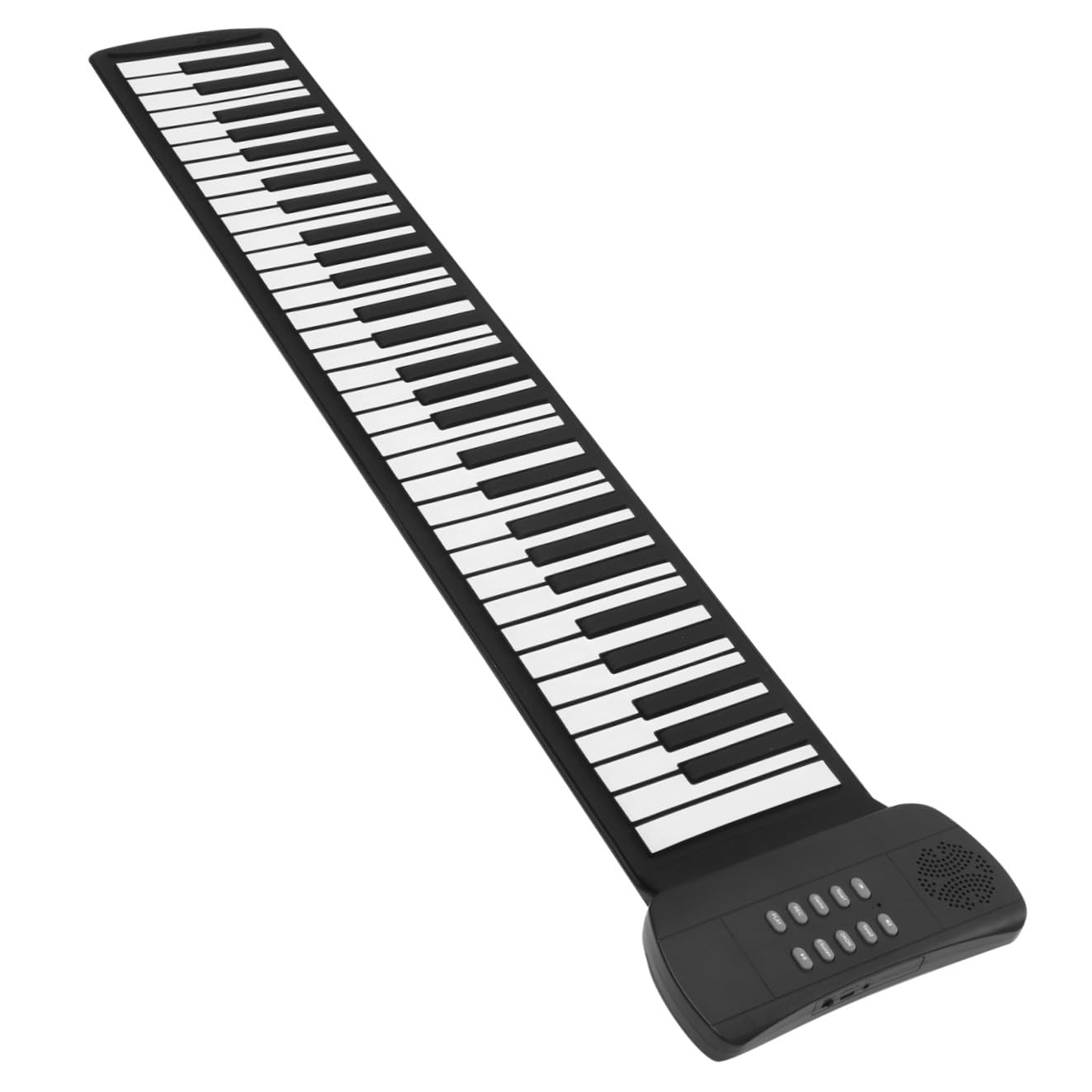 TOPBATHY Pianoforte Digitale Portatile e Pedaliera Sustain 61 Tasti in Silicone Nero Alimentazione Mp3 per Ragazzo Ragazza e Presentazioni Musicali