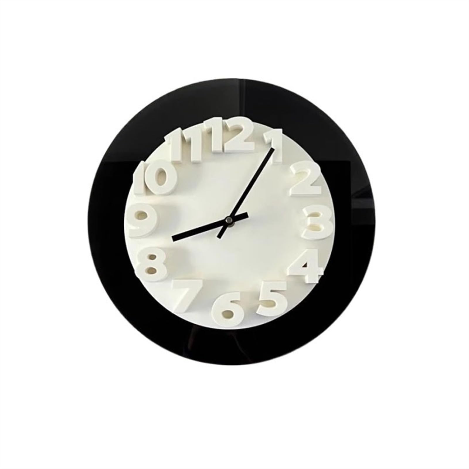 J9V4G6S3B5 Analogue Wall Clock Household Decorations Wall Clock Acrylic Living Room Luxury Fashion Modern Decoration for Room Decoration(Black)