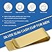 Philbinden 10Pcs Stainless Steel Money Clip Silver Slim Cash Clip for Men, Metal Money Clips Minimalist Pocket Cash Wallet (Gold)