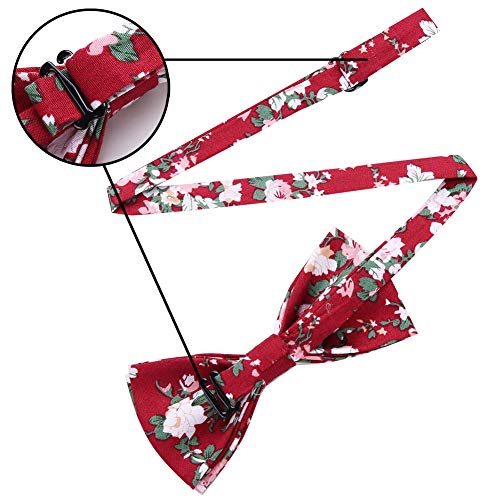 Image of AUSKY 8 PACKS Elegant Adjustable Pre-tied Bow Ties for Men Boys (1&4&5&6&8 Pack for option)