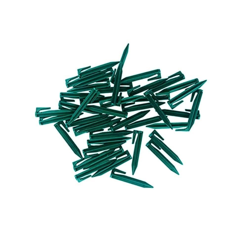 50 o 100 pezzi di picchetti for tosaerba da giardino, chiodi perimetrali, picchetti di fissaggio adatti for la posa di cavi, accessori robotici(Green-100pcs)