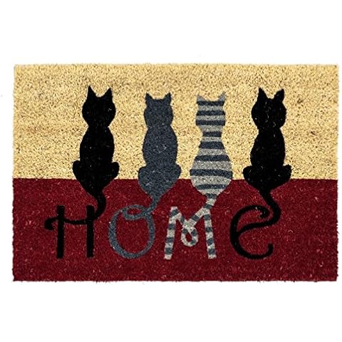 D'CASA Felpudo Moderno Gatos Home Cover