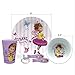 Zak Designs Fancy Nancy Kids Dinnerware Set Includes Plate, Bowl, Tumbler and Utensil Tableware, Made of Durable Material and Perfect for Kids (Nancy Clancy, 5 Piece Set, BPA-Free)