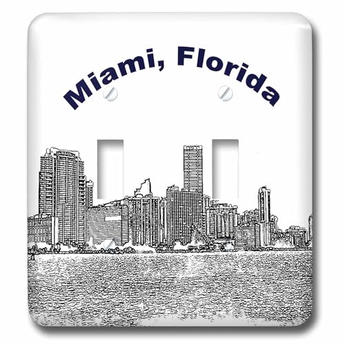 Interrupteur double Miami Skyline plaque de commutation double bascule