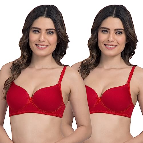 Image of Tweens - Heavily Padded Semi Push-Up Bra - Polyamide Fabric - 3 /4th Coverage, Wireless, Multiway Straps, Seamless - Everyday T-Shirt Bra