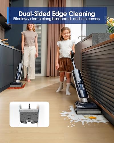Image of Tineco Floor ONE S6 Master Wet Dry Vacuum Cleaner, 20kPa Suction Vacuum Mop with Dual-Edge Cleaning, 45 Min Runtime (Quite Mode), 185F Flashdry, 4inch Ultra-Slim