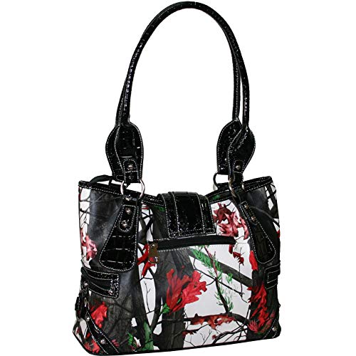 Western Rhinestone Buckle Accent Purse Handbag Matching Wallet3