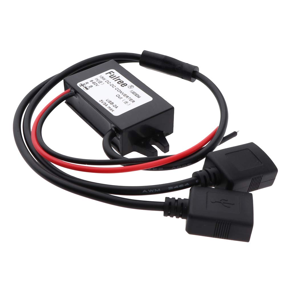 POPEYE Auto Vehicle Voltage Reducer DC-DC Boost Converter 8-60V to 5V Step Down Voltage Regulator 3A/15W, Dual USB Cable Adapter-image-27