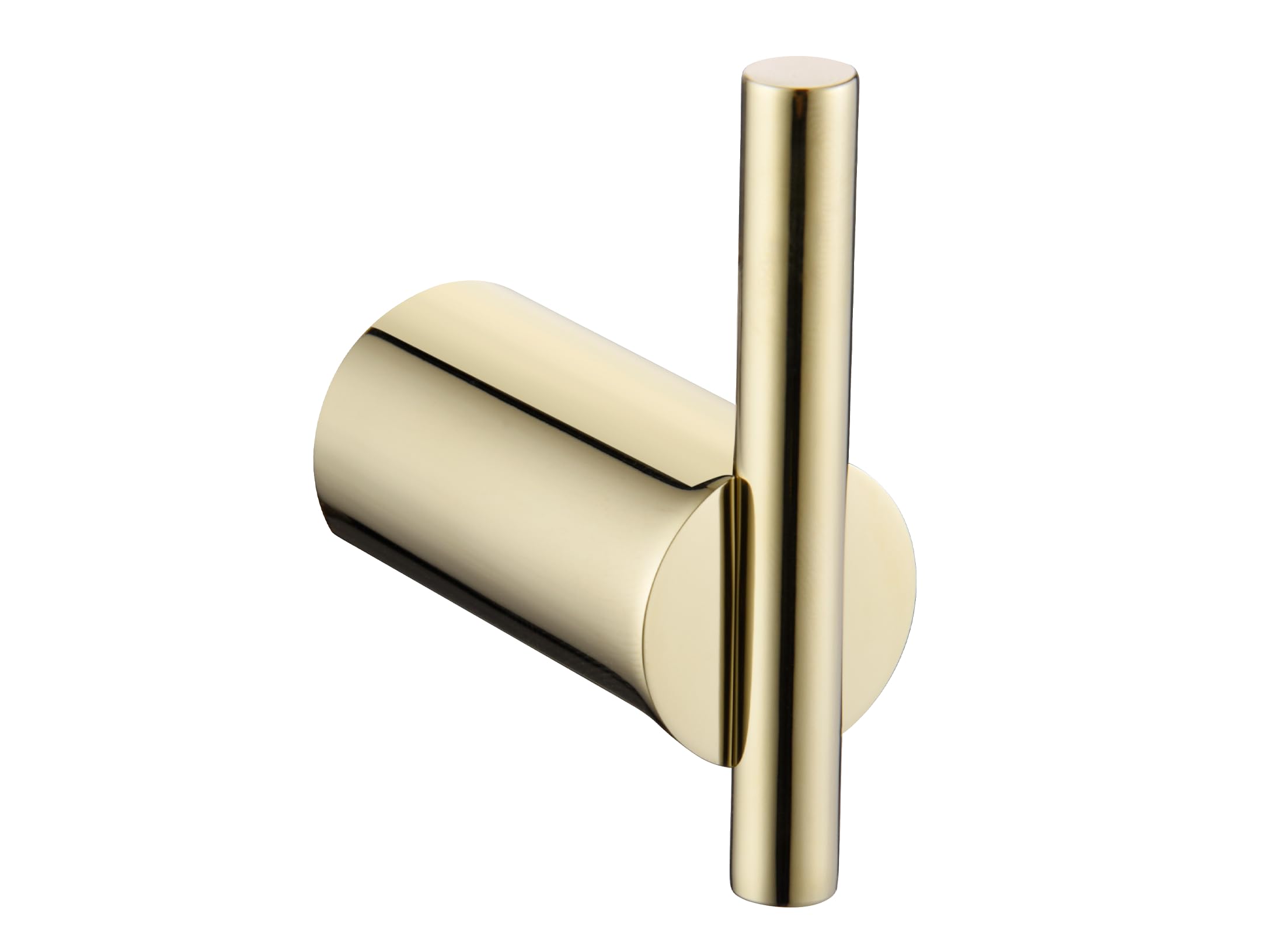 IMEX - Percha Baño Adhesiva sin Taladro Dorada | Colgador de Toallas para la Ducha | Accesorio de Cuarto de Baño Resistente a Humedad y Corrosión | Doble Sistema de Fijación (Atornillado o Pegado)