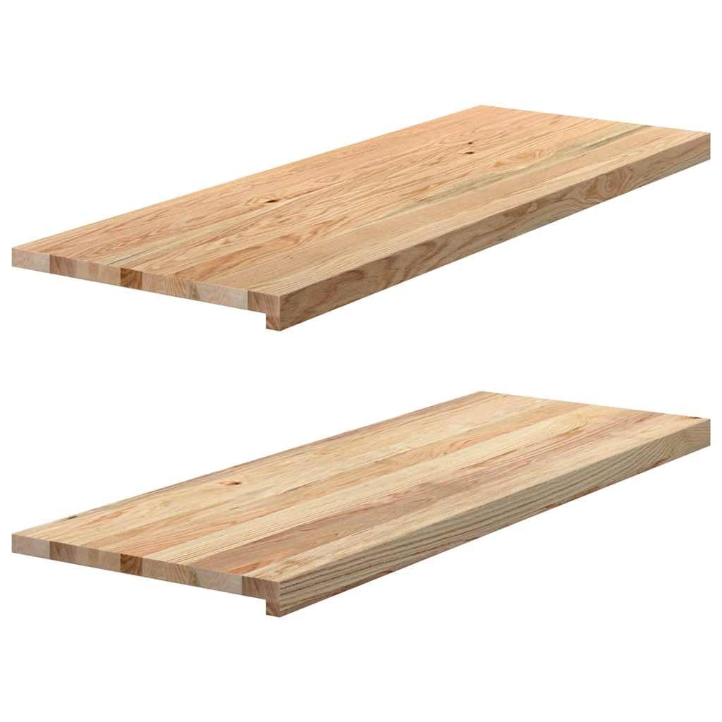 CIOURSTO Solid Oak Wooden Window, Sills Set of 2 Pcs, Natural Untreated Ledges for Home Decor and Display (110 x 40 x 2 cm)