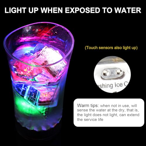 Cubos de hielo LED rojo, pack de 12 unidades miniatura 3