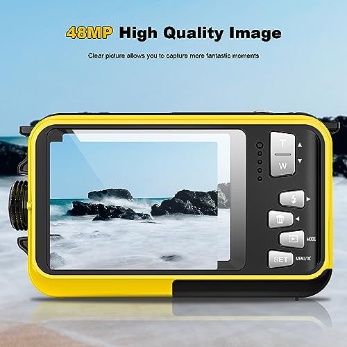 Yifecial 001 4K Underwater Camera With 32Gb Card 1250Mah Battery 56Mp Autofocus 11Ft Waterproof Camera Dual-Screen Selfie 16X Waterproof Floatable Digital Camera Underwater Camera thumb #5
