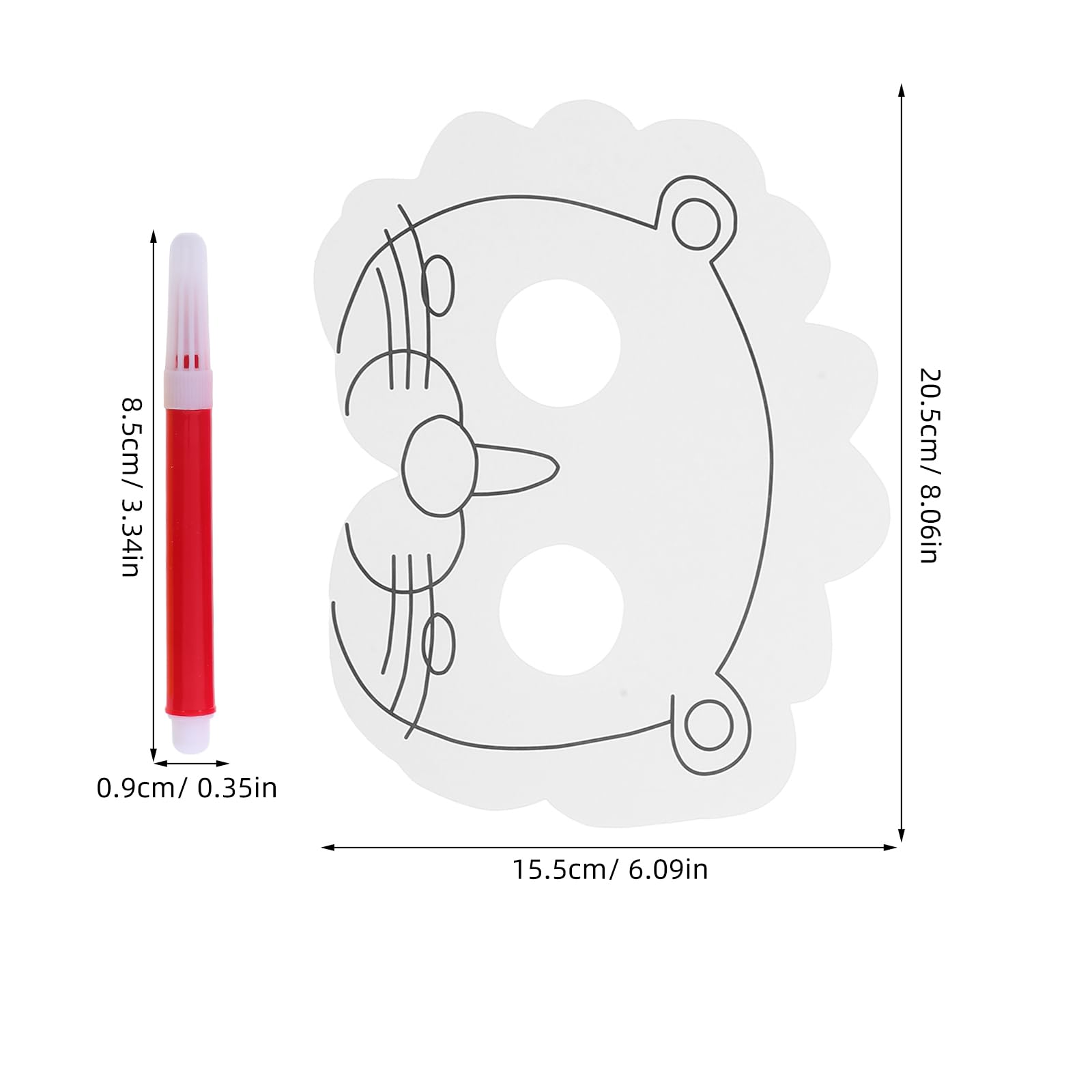 BESTonZON Maschere di Carta Bianche per Animali Maschere da Dipingere per Ragazzo Ragazza e Adulti Kit di Artigianato Artistico per Feste di Compleanno Feste Tema e Cosplay
