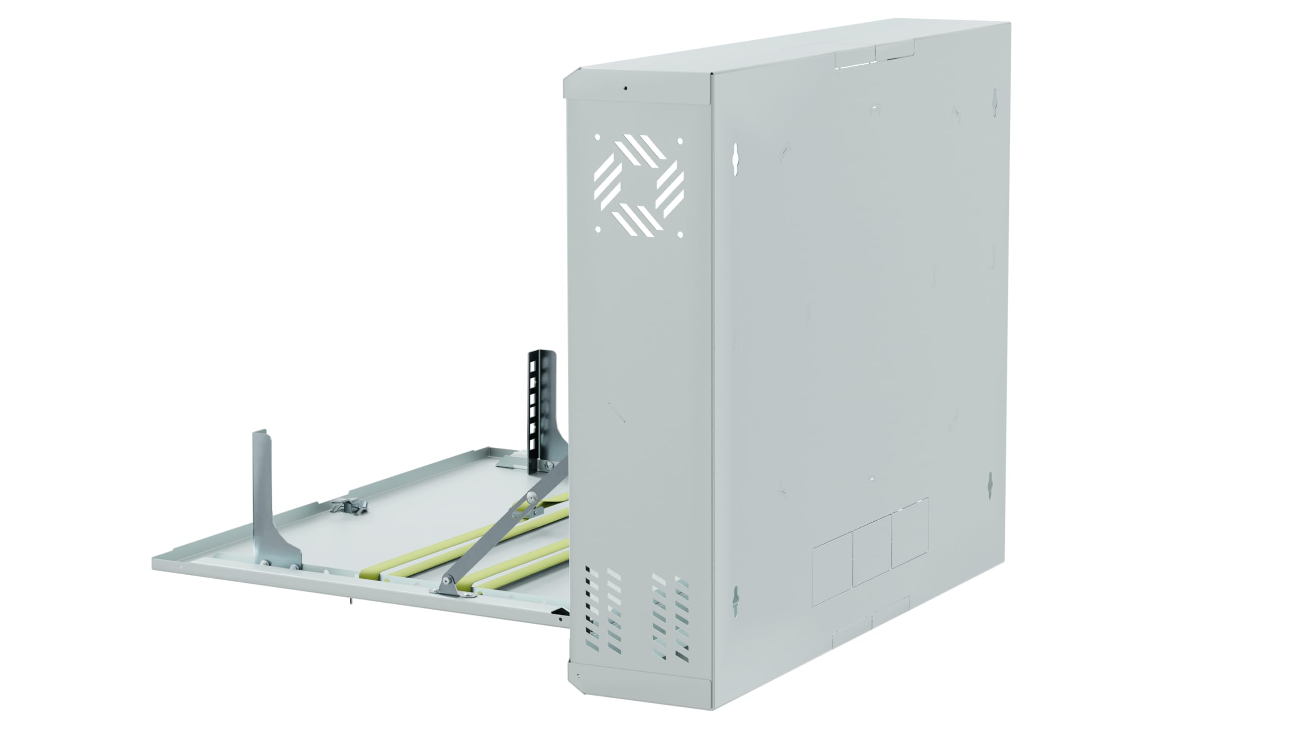 Armadio Rack 19 Pollici 2U in Metallo per Impieghi Gravosi con Custodia Chiudibile a Chiave