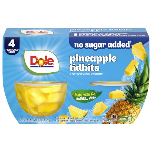 Dole Pineapple Tidbits No Sugar Added
