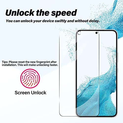 BIGFACE Galaxy S22 Plus Tempered Glass Screen Protector, 2 Pack, Anti-Scratch, Ultrasonic Fingerprint Unlock, Case Friendly, 9H Hardness by BIGFACE - Used condition - Image 3