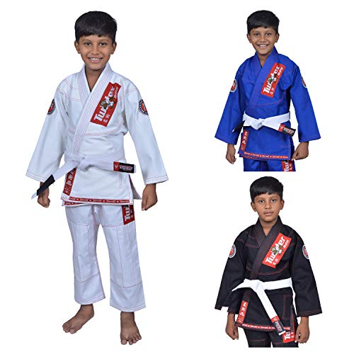 Twister Kids Jiu Jitsu Gi Ultra Light Youth Gi with Gi Bag & White Belt Included (White/Red,C2) Twister Kids Jiu Jitsu Gi Ultra Light Youth Gi with Gi Bag & White Belt Included (White/Red,C2)