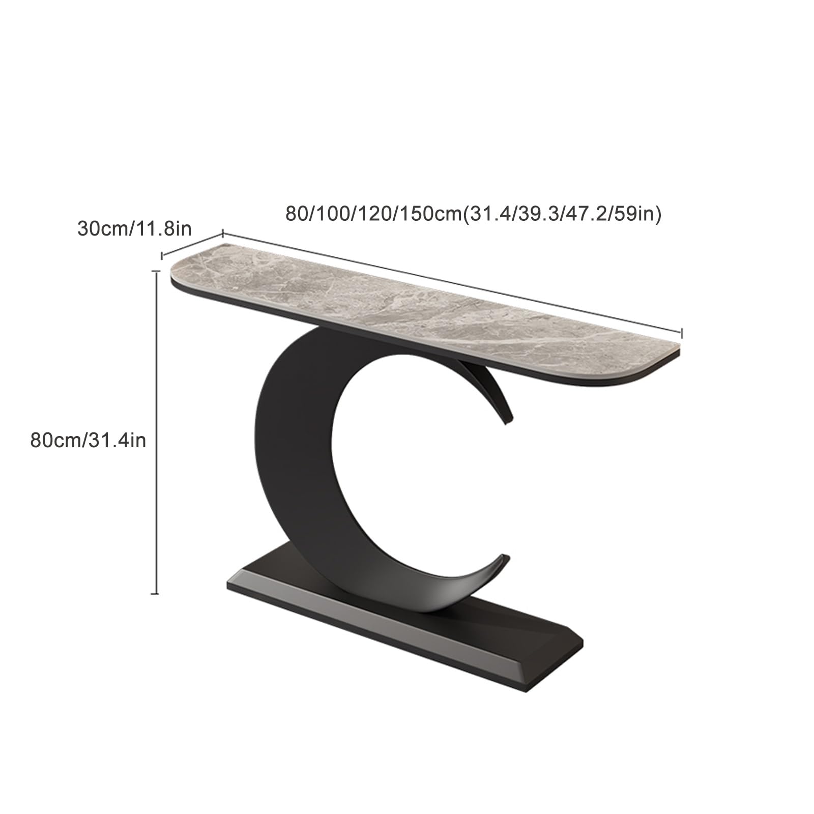 Consolle Moderna in Finto Marmo, Tavolo Consolle Ingresso, con Schienale per Divano, in Stile Moderno, Adatta A Ingressi, Soggiorni E Corridoi(Gold2,150cm/59in)