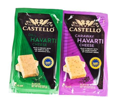 Dill and Caraway Havarti Cheese 7oz (Pack of 2)