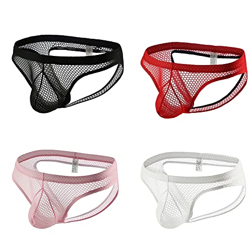 Evankin Men Breathable Underwear See Through Sexy G-String Briefs Mesh Male Soft Bikini Cool Thong