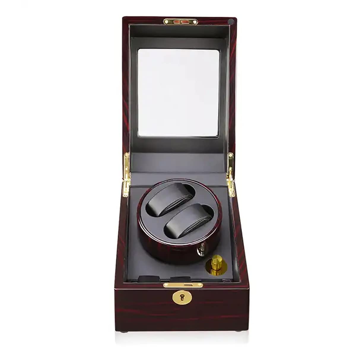 MYUYEE Watch Winder For 2+3 Automatic Watches Luxury Mechanical Watches Storage Case With Quiet Motor Soft Flexible Watch Pillows Wristwatch Display Box (B)