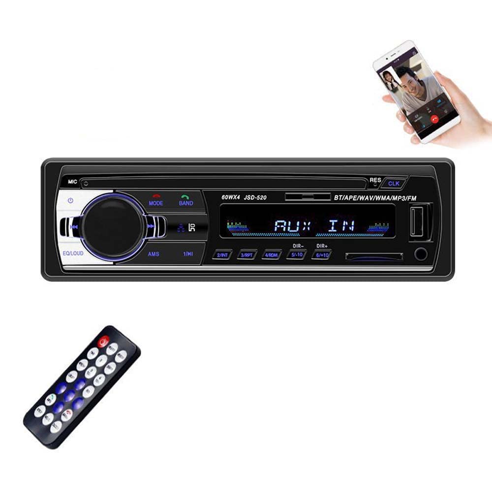 Multimedia Car Stereo Single Din Bluetooth Audio Hands-Free Built-in Microphone MP3 Player No CD/DVD Player USB Port AUX Input FM Radio Receiver Remote Control-image-42