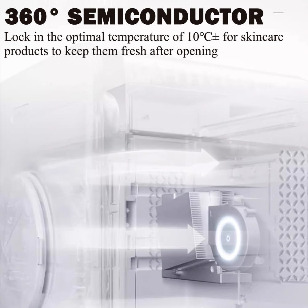 Mini Refrigerator for Girls, Cosmetic Fridge, Cosmetic Freezer with Warming Function, Icebox for Small Households, Low Noise, Suitable for Beauty Products, Beverages, Home, Bedroom