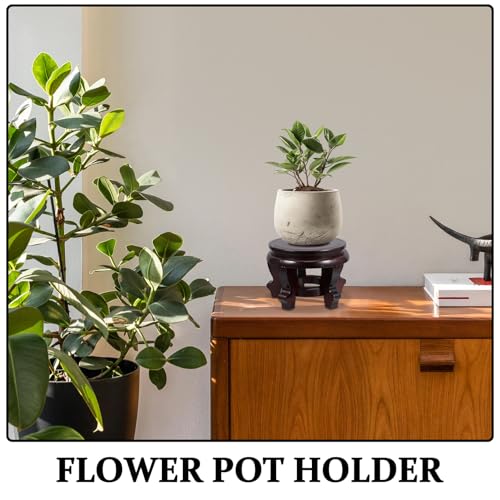 Socle en bois pour pots de fleurs support robuste charge 27 kg - 4