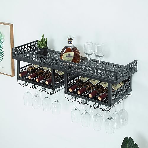 Présentoir de rangement pour vin mural pour optimiser les petits espaces - 4