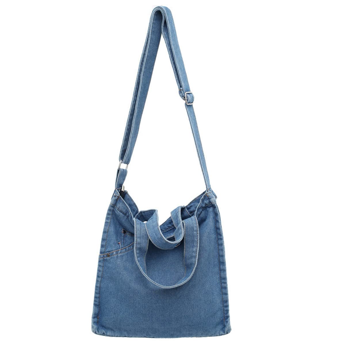 Womens Denim Shoulder Purses and Handbags Casual Messenger Bag Tote Crossbody Purse Daily Hobo Bag