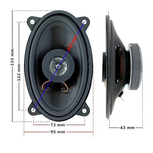 sound-way Altavoces coaxiales para automóvil de 2 vías 9 x 15 cm - 6x4 100 Watts - imagen 8