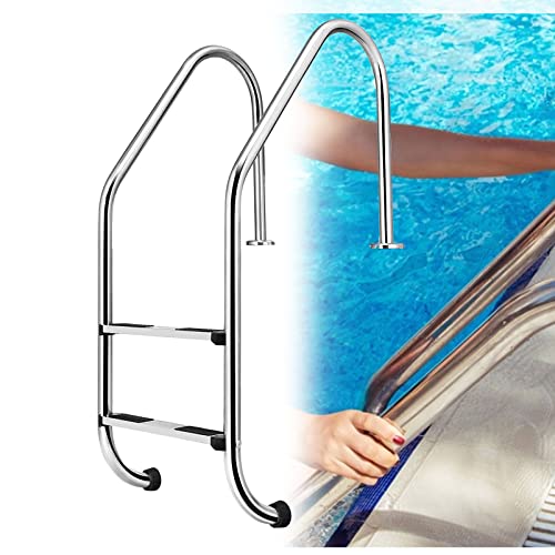 Escalera para piscina 2 peldaños acero inoxidable miniatura 1
