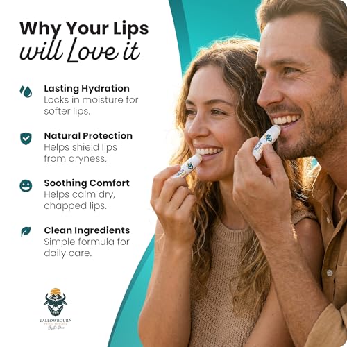 Moisturizing Tallow Lip Balm – Grass-Fed Beef Tallow with Organic Coconut Oil, Beeswax, and Vitamin E – Lip Balm Set – Variety Pack – Travel Essential – 3-Pack - View 6