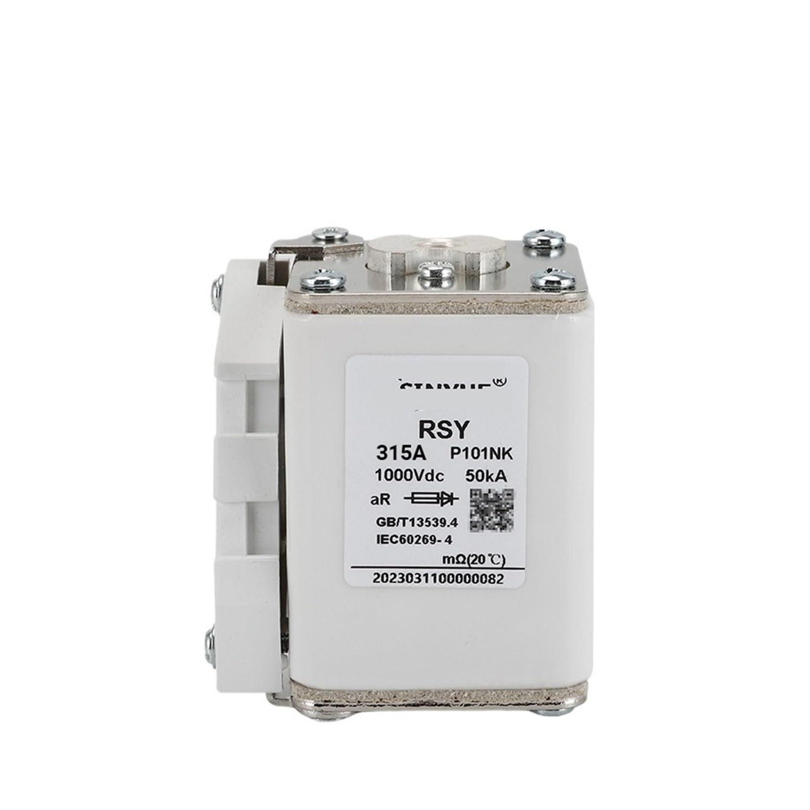 Fusible CC DC1000V de haute précision pour système d'énergie de tramway 315A