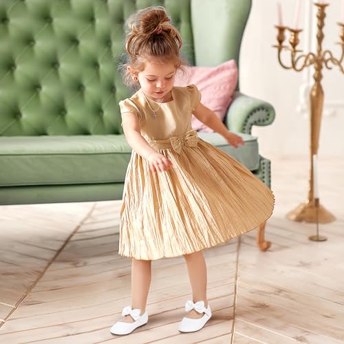 Image of PANDANINJIA Toddler Dress Shoes Flower Girls Ballet Flats